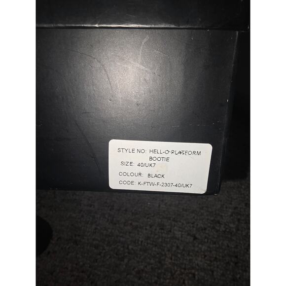 Killstar Hell-O Faux Leather Platform Bootie Size 9 - Picture 6 of 9